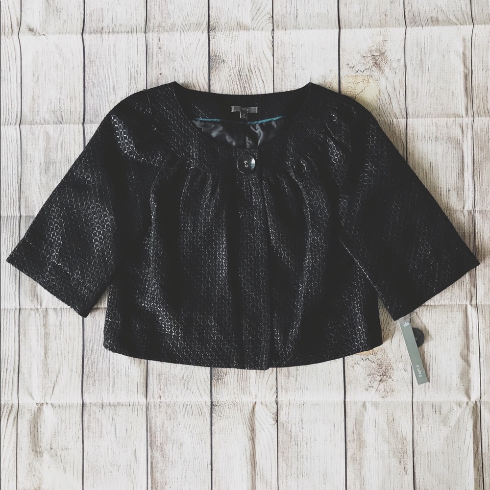 Textured Cropped Shell 60s Vibe